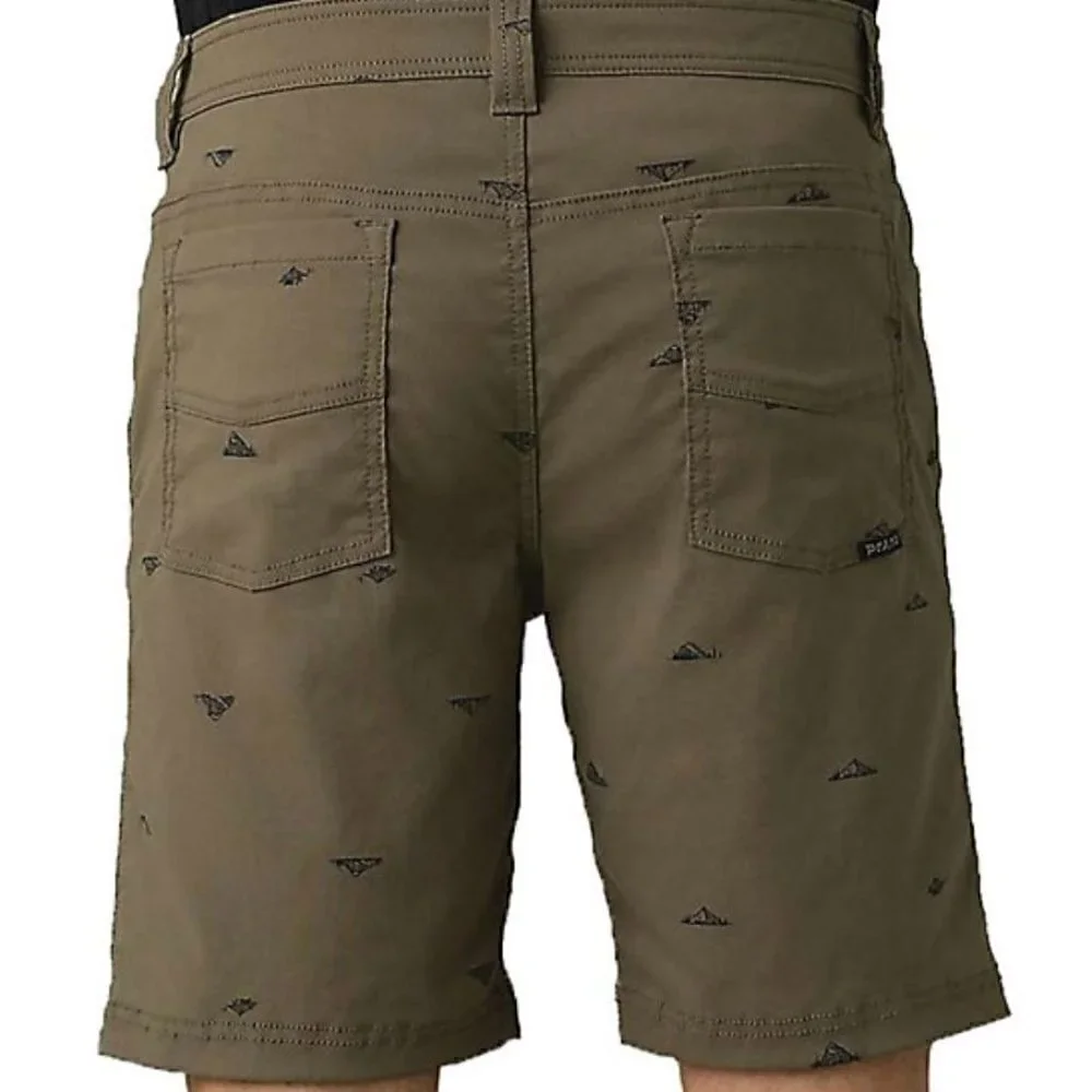 NWT Prana Men's Brion 11 inch Short in Slate Green Crux Rock - Size 30
